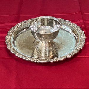 Silver Plate Chip and Dip Platter